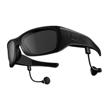 Pleines lunettes de soleil en verre de caméra vidéo d'espion de HD 720P 30fps/mp3 Bluetooth